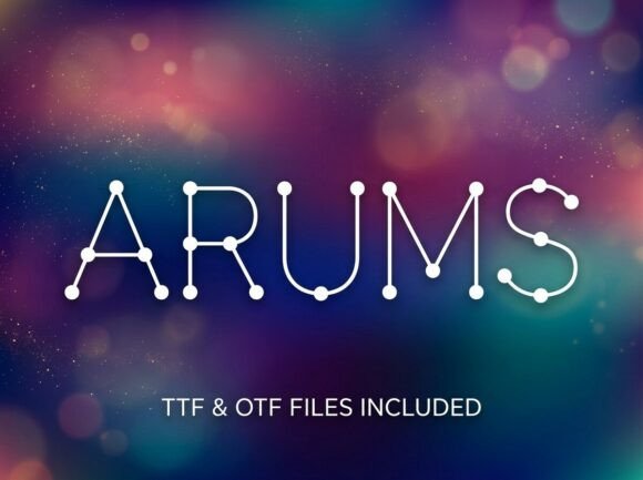 Arums: A Celestial Display Typeface for Thoughtful Branding