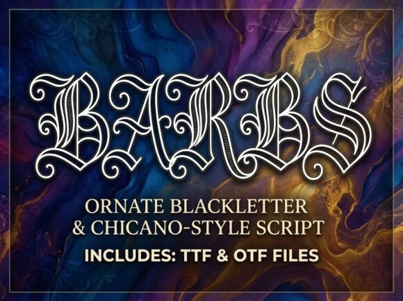Barbs: A Regal Display Typeface for Editorial Elegance
