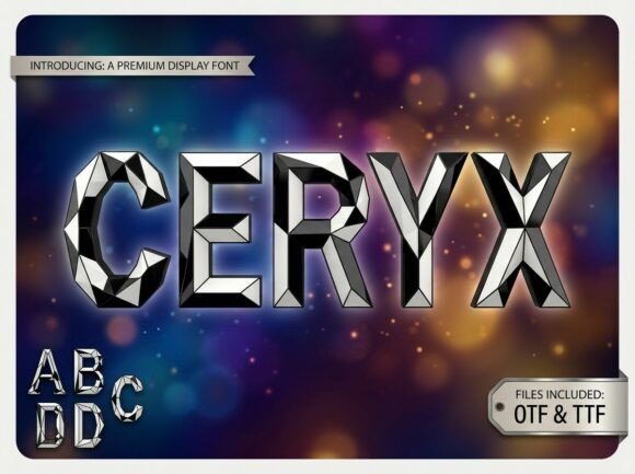 Ceryx: A Luxurious Display Typeface for Digital Branding
