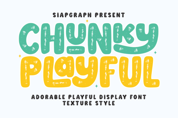 Chunky Playful Texture: A Display Font That Makes Your Brand Feel Friendly & Polished