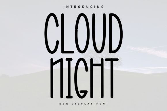 Cloud Night: A Sweet Handwritten Display Font for Cozy Branding