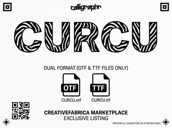 Curcu: A Bold Display Font That Adds Wild Texture to Your Brand