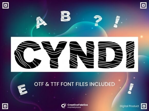 Cyndi Display Font for Handmade Creators