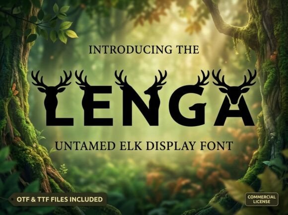 Lenga: A Bold, Nature-Inspired Display Typeface for Distinctive Branding