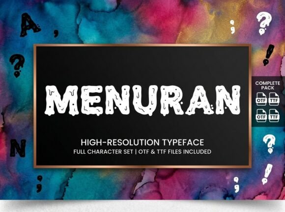 Menur: A Display Font That Makes Your Brand Instantly Memorable