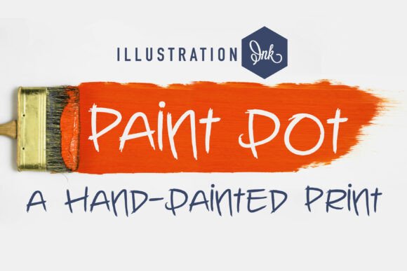 Paint Pot: A Textured Display Typeface for Digital Branding
