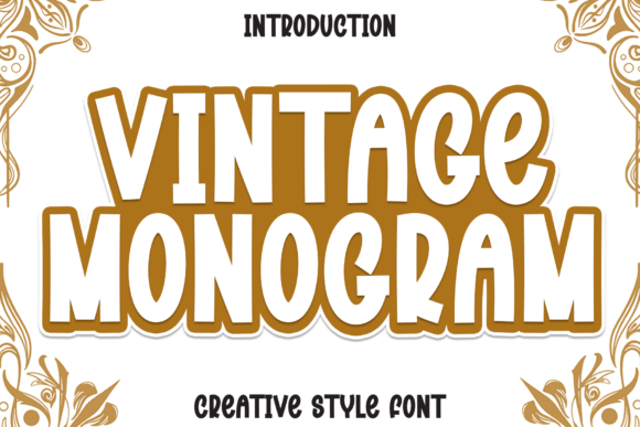 Vintage Monogram: A Bold Display Typeface for Handmade Brands